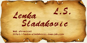 Lenka Sladaković vizit kartica